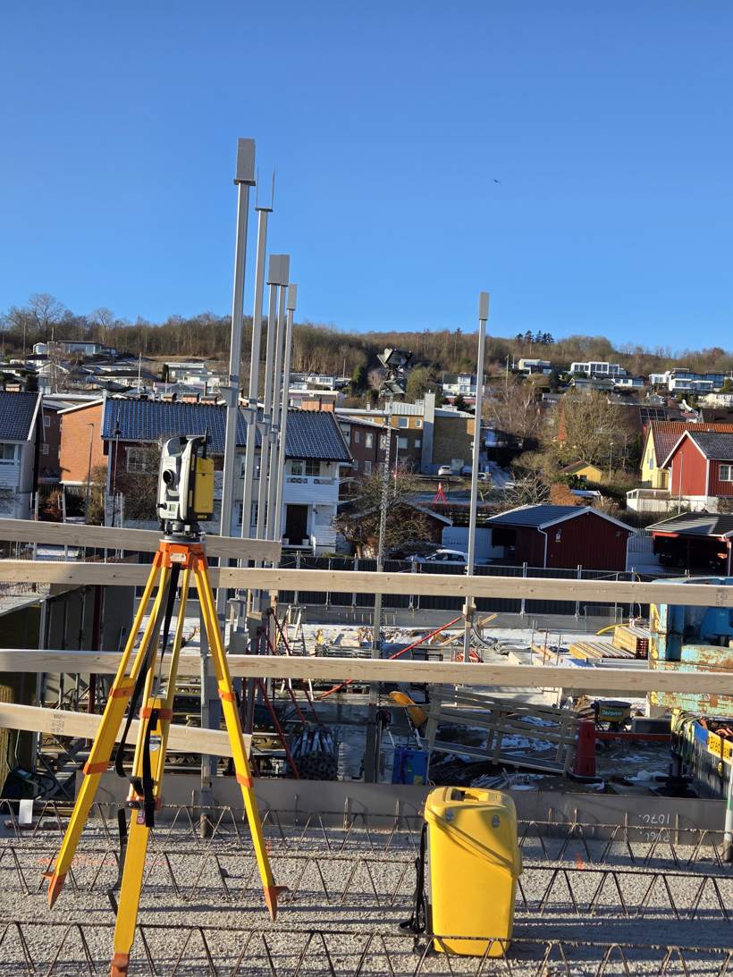 Utsättning på översta våningsplanet